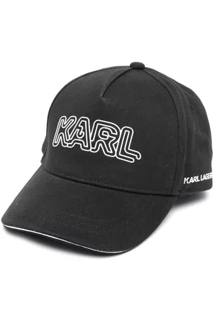 Karl Lagerfeld Logo-print cotton cap - Black