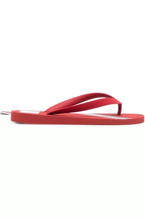 Thom Browne Men Flip Flops - Striped flip flops - Red