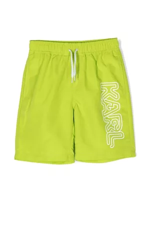 Karl Lagerfeld Logo-print swim shorts - Green