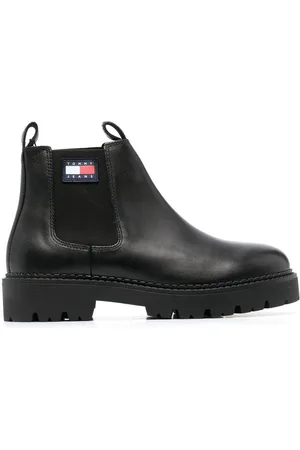 Tommy Hilfiger 40mm logo-patch leather boots