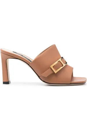 Sergio Rossi Buckle-detail leather mules
