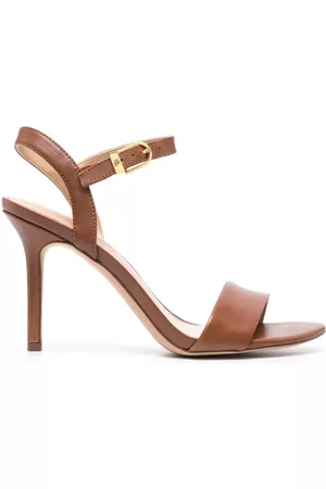 Ralph Lauren Gwen 95mm leather sandals - Brown