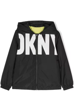 DKNY Boys Sports Jackets - Logo-print reversible windbreaker - Black