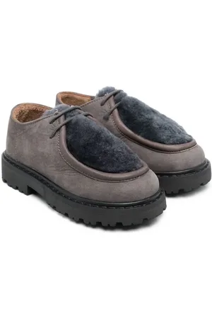 PèPè Panelled shearling brogues