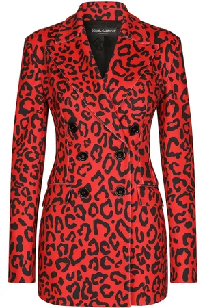 Dolce & Gabbana Leopard print double-breasted blazer