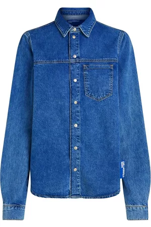 Karl Lagerfeld Women Denim Shirts - Patch-pocket denim shirt - Blue