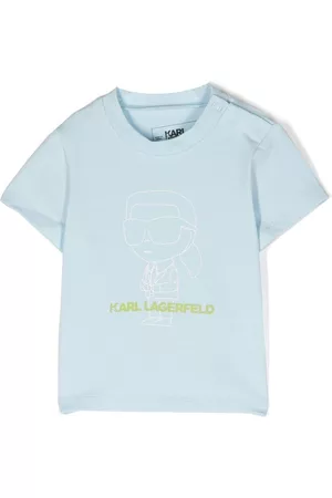 Karl Lagerfeld Cotton logo-print T-shirt - Blue