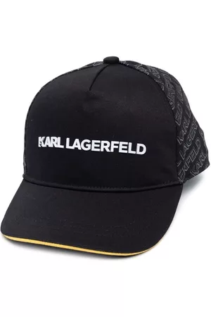 Karl Lagerfeld Boys Caps - Cotton logo-print cap - Black