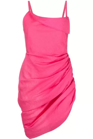 Jacquemus Women Asymmetrical Dresses - La Robe Saudade asymmetrical dress - Pink