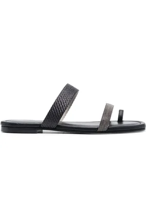 Fabiana Filippi 15mm open-toe leather mules