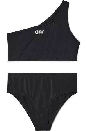 OFF-WHITE Girls Bikini Sets - Logo-stamp off-shoulder bikini set - Black