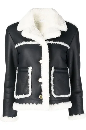 Thom Browne Notched-collar shearling-trim jacket