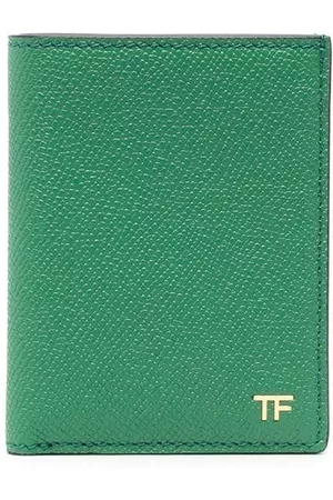 Tom Ford Grained leather folded wallet - Green