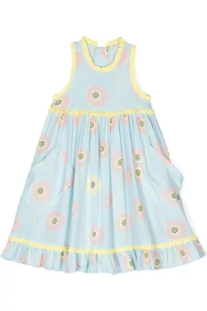 Stella McCartney Floral-print midi dress - Blue