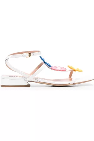 Moschino Women Sandals - Floral-appliqué sandals - White
