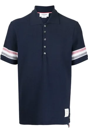 Thom Browne Chest logo-patch polo shirt