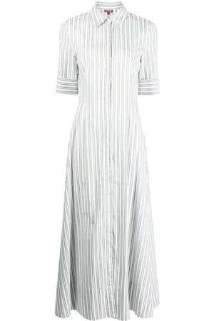 Staud Women Casual Dresses - Striped shirt long dress - White