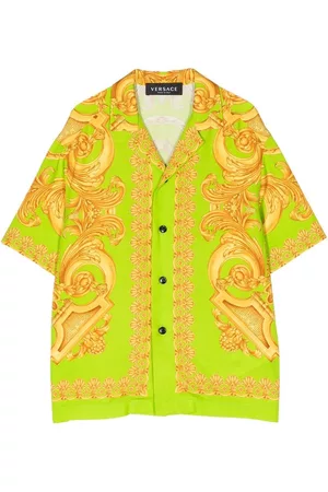 VERSACE Baroque short-sleeve shirt - Green