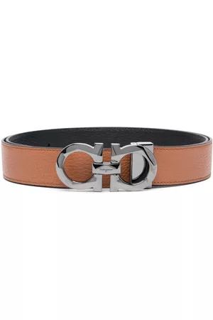 Salvatore Ferragamo Reversible leather Gancini belt - Brown