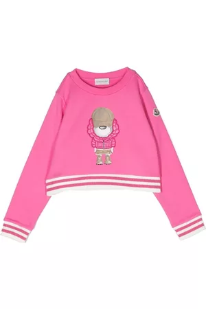 Moncler Cartoon-print cotton sweatshirt - Pink