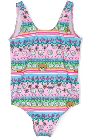 Moschino Girls Swimsuits - Graphic-print swimsuit - Pink