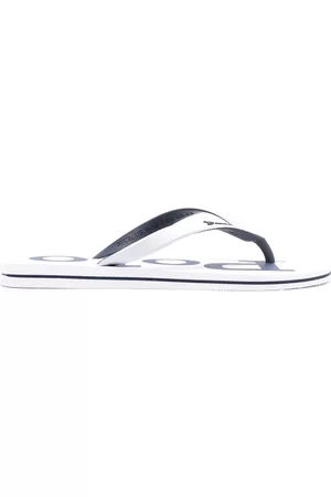Ralph Lauren Men Flip Flops - Logo-print flip-flops - White