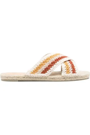 CASTA Crossover-strap raffia espadrilles