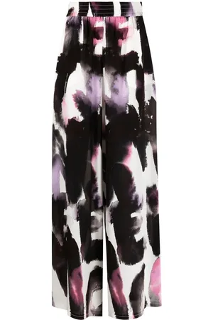 Alexander McQueen Graphic-print straight-leg trousers