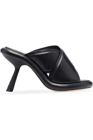 vic matiè Crossover-strap leather mules