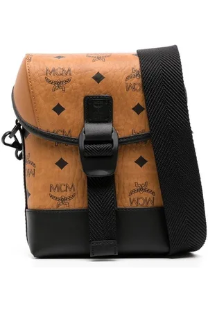 Mcm Gretl Visetos Crossbody - Cognac