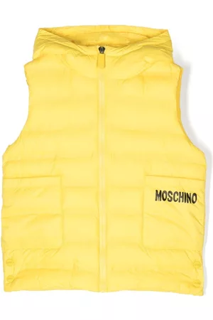 Moschino Boys Gilets - Teddy Bear padded gilet - Yellow