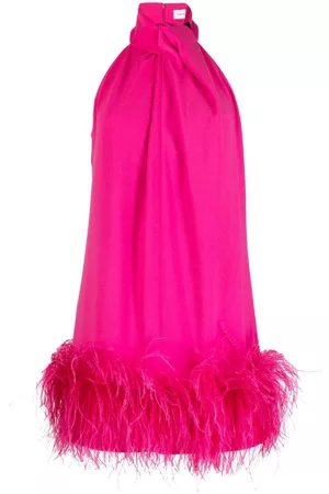 16Arlington Women Party mini dresses - Cynthia feather-trim minidress - Pink
