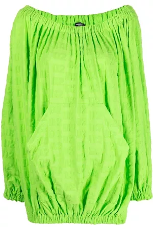 Dsquared2 Flocked-logo beach cover-up - Green