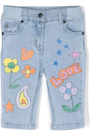 Stella McCartney Jeans - Graphic-print denim jeans - Blue