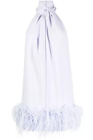 16Arlington Women Party mini dresses - Cynthia feather-trim minidress - Purple