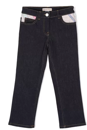 PUCCI Junior Slim Jeans - Mid-rise slim-cut jeans - Blue