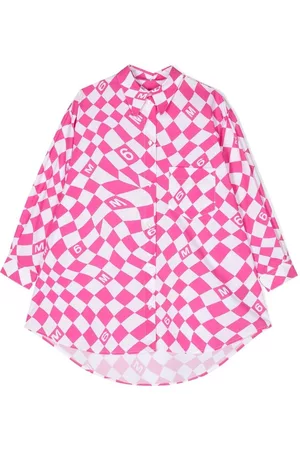 Maison Margiela Check-print shirt dress - Pink