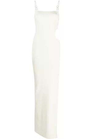 Mach & Mach Women Evening Dresses - Crystal-embellished gown - White