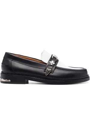 TOGA VIRILIS Plaque-detailing two-tone loafers