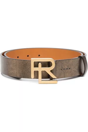 Ralph Lauren Women Belts - Logo-buckle leather belt - Gold