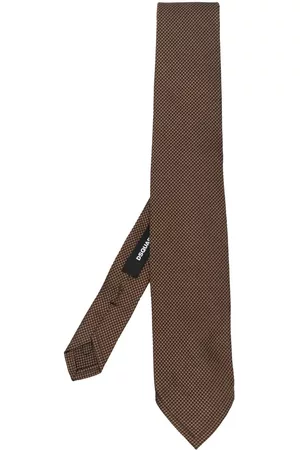 Dsquared2 Men Bow Ties - Silk-jacquard tie - Brown