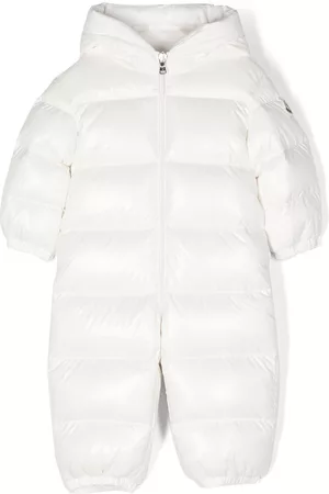 Moncler Ski Suits - Padded logo-patch snowsuit - White