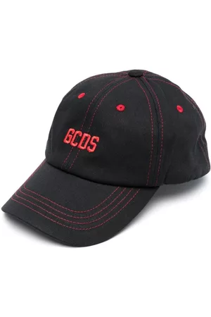 GCDS Men Caps - Embroidered-logo detail baseball cap - Black