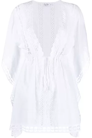 CHARO RUIZ IBIZA Women Tunics - Embroidered draped tunic - White