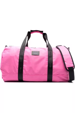 Msgm Men Luggage - Logo-patch holdall bag - Pink