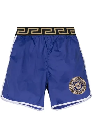 VERSACE Greca-waistband detail swim shorts