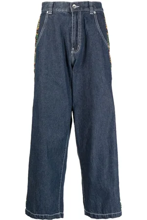 FIVE CM Crochet trim wide-leg jeans