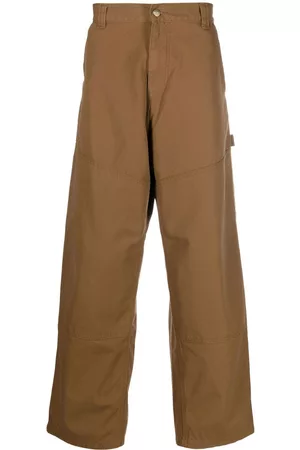 Carhartt Men Wide Leg Pants - Wide Panel cotton trousers - Brown