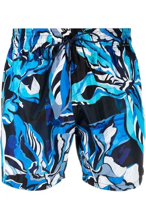 Etro Abstract-print drawstring swim shorts