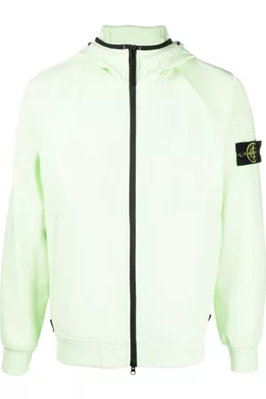 Stone Island Men Sports Jackets - Compass-badge hooded windbreaker - Green